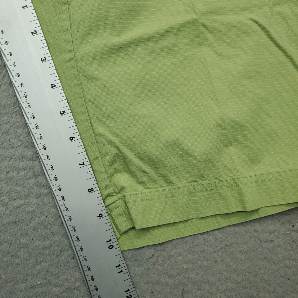 Alfred Dunner Shorts Women Petite 12 Green Solid High Rise Elastic Waist Pull On - Image 4 of 4