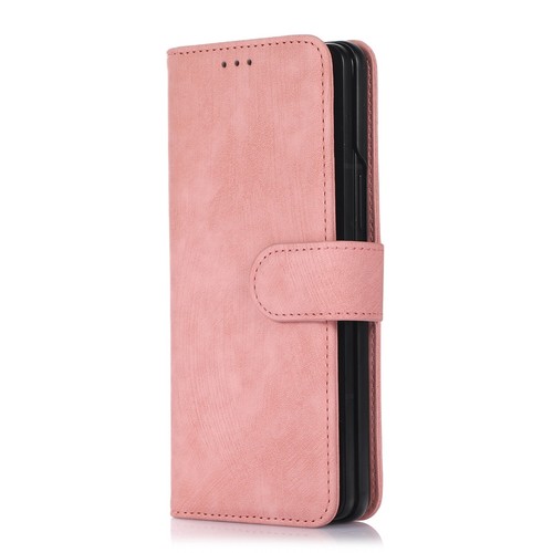 Fr Samsung Z Fold5 Fold4 Fold3 Matte PU Leather Card Wallet Case + Lanyard Strap - Photo 7 sur 11