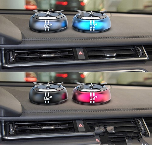 Car Air Freshener Solar Energy Rotating Cologne Car Aromatherapy Diffuser Gifts