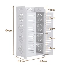 5 Tier Wooden Shoe Rack Storage Shelf Unit Cabinet Organiser Footwear Stand