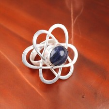 Natural Sodalite Gemstone 925 Sterling Silver Ring All Size Anniversary Gift DD