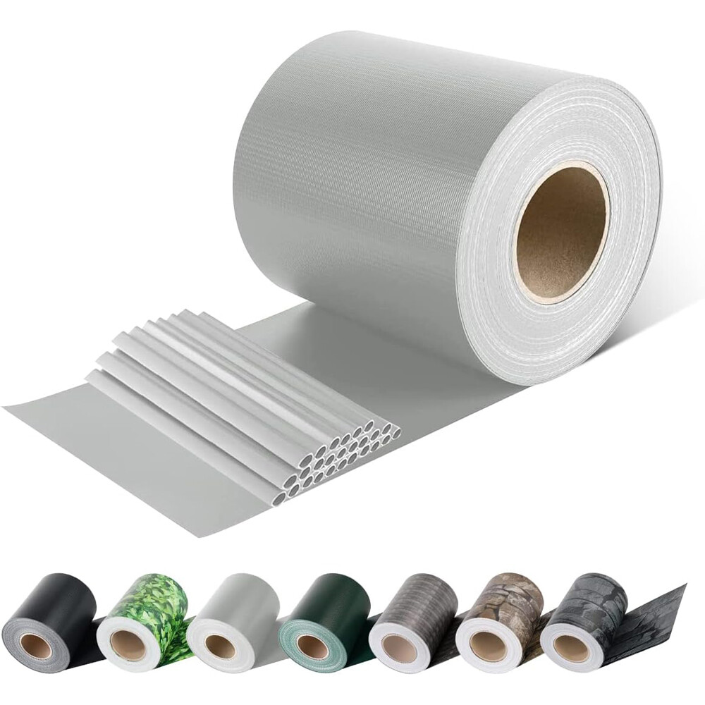 FASCIA FRANGIVISTA COPRENTE RINGHIERE PVC H.19cm L.35m GRIGIO C. + 20 CLIPS EFFE