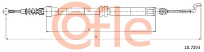 Cofle 10.7393 cable pull, parking brake for VW