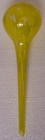 Garden Flower Pot Vacation Watering Stake Glass Ball 11 1/2 Tall Yellow Garden Flower Pot Vacation Watering Stake Glass Ball 11 1/2 Tall Yellow