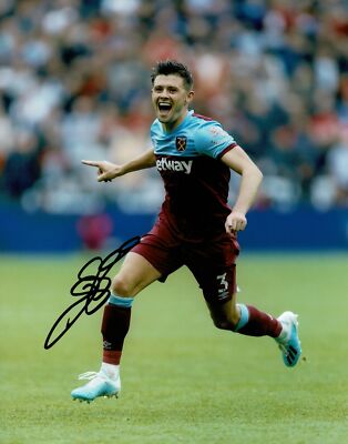 Aaron Cresswell SIGNED 10X8 Photo West Ham United F.C. Genuine AFTAL COA (1110)
