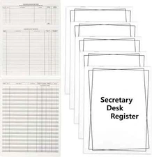 5 Pieces Checkbook Transaction Register 6.4 * 8.25inch Secretary Deskbook Che...