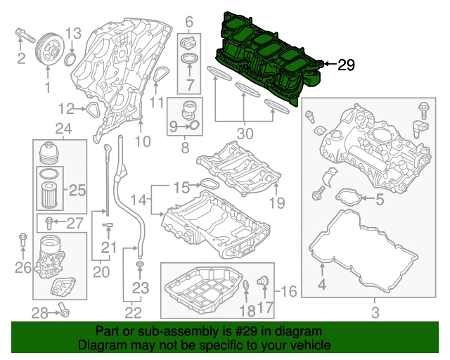 Colector de admisión inferior genuino motor Azera Santa Fe Sorento Sedona Cadenza 3,3 L Foto 4 de 4