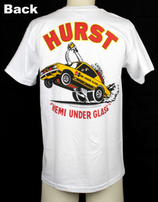 Original HURST Shifter Hemi Under Glass Hot Rod Dragster Muscle US Car T- Shirt