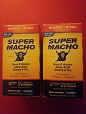 2 PACK HIGH POTENCY SUPER MACHO ENERGY TABLETS 50CT