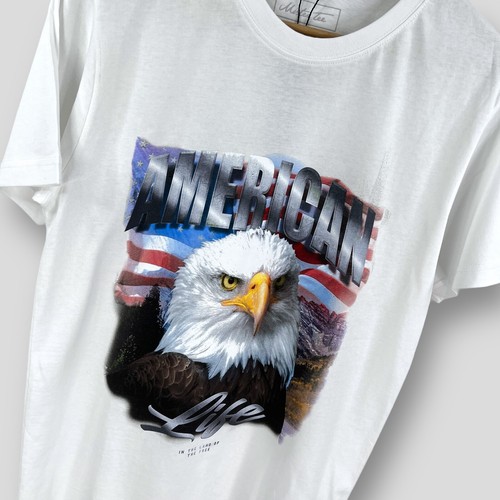 MISTER TEE Mens White T-shirt with American Eagle Print SIZE S BRAND NEW bnwt - Picture 5 of 9
