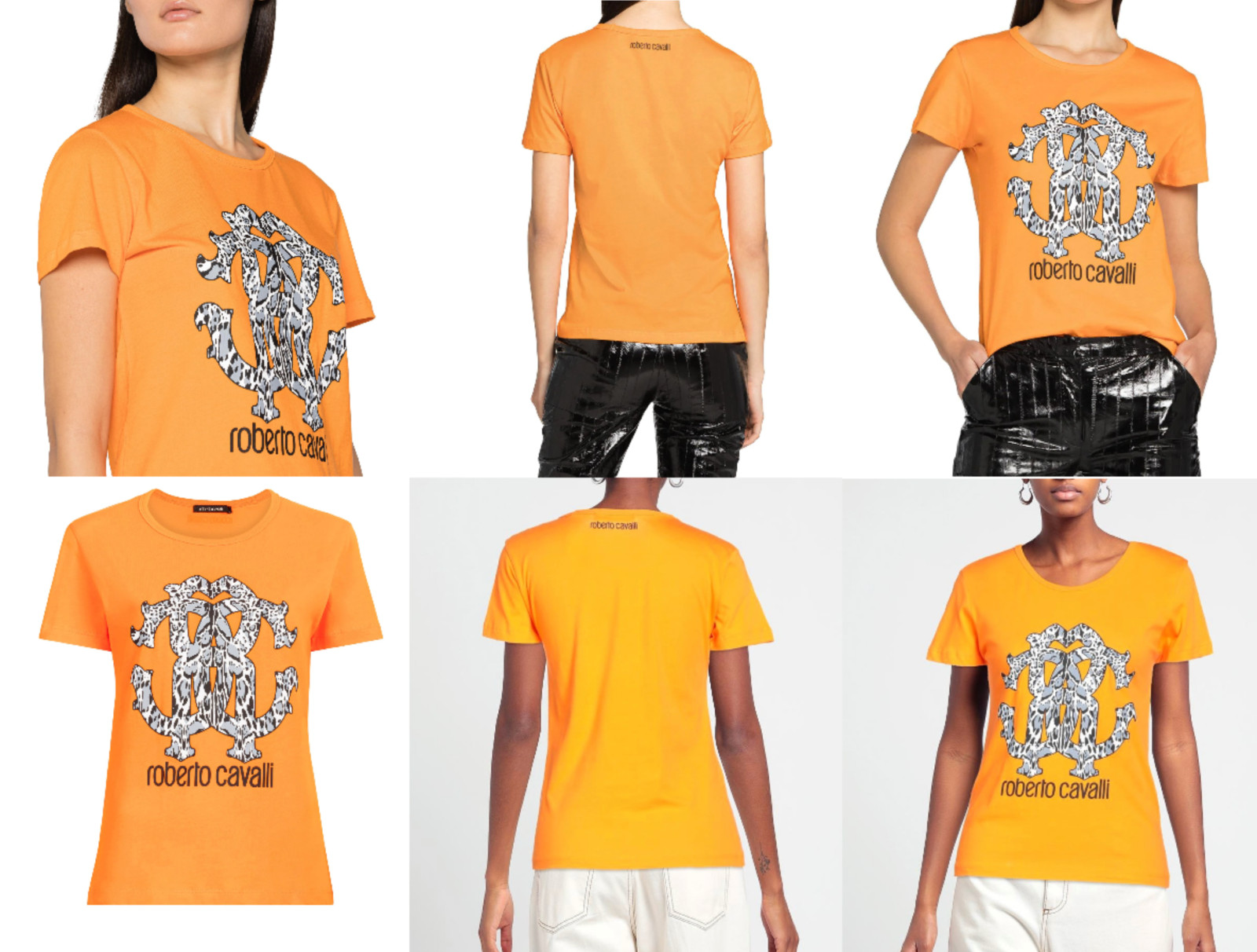 ROBERTO CAVALLI RC LYNX PRINT MONOGRAM COTTON T SHIRT TOP LOUNGE ICONIC SHIRT S image 8