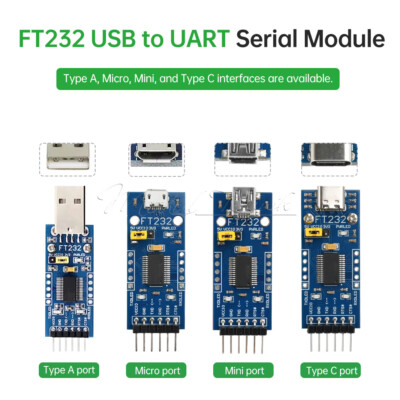 USB to TTL FT232 Serial Adapter Communication Module FT232RL Chip For Arduino