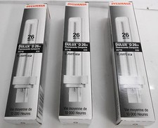 Sylvania 20710 CF26DD/830/ECO Compact Fluorescent Bulb 26W Lot of 3