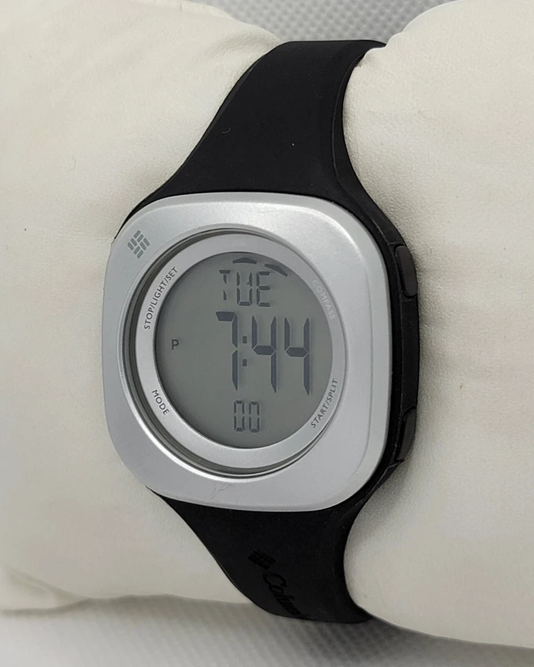 Reloj digital Columbia Sport redondo de silicona negra para dama H1 Foto 2 de 4