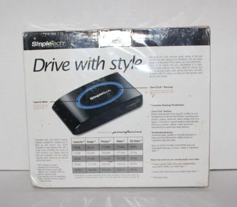 SimpleTech - 500GB External Hard Drive (Brand New - Never Opened) - Image 2 of 2
