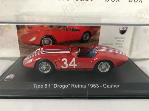 DIE CAST " TIPO 61 DROGO REIMS 1963 CASNER " MASERATI 100 YEARS SCALA 1/43 - Bild 2 von 2