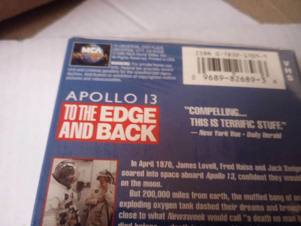 Apollo 13 To The Edge And Back Factory Sealed VHS MCA Universal Home Video 1996 - Image 4 of 4