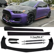 Front Bumper Lip Spoiler Splitter Car Body Rear For Hyundai Veloster N 2019-2023