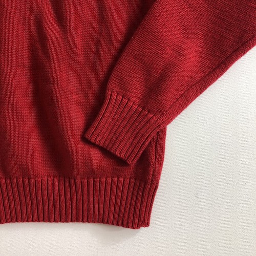 Tommy Hilfiger Boys Red Long Sleeves 1/4 Zip Knitted Mock Neck Sweater Size L - Picture 4 of 5