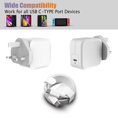 45W USB Typ-C PD Schnellladung weißer Adapter für HP CHROMEBOOK X360 14C-CC0010CA