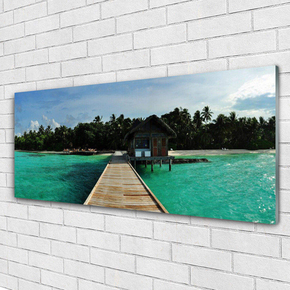 Tableau architecture plexiglas brillant format panoramique d'art