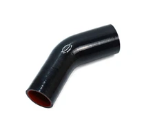 4-Ply Reinforced 2"-2.5" ID 45 Degree Elbow Reducer Coupler Silicone Hose BLACK