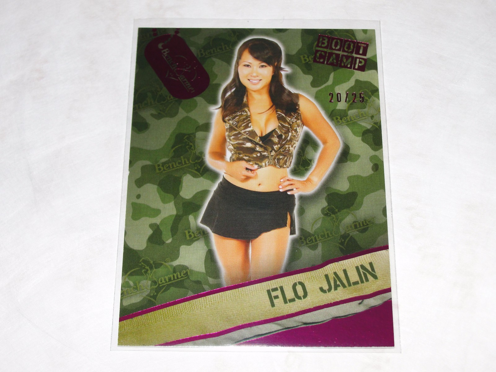 2015 Benchwarmer Signature FLO JALIN Boot Camp #39 Pink Foil/25 Hot Adult Model 
