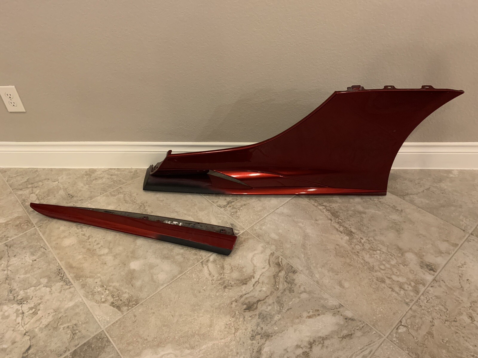 Mclaren 675LT Left Rocker Rear Body Panel & Door Skirt Carbon Fiber - OEM - NICE