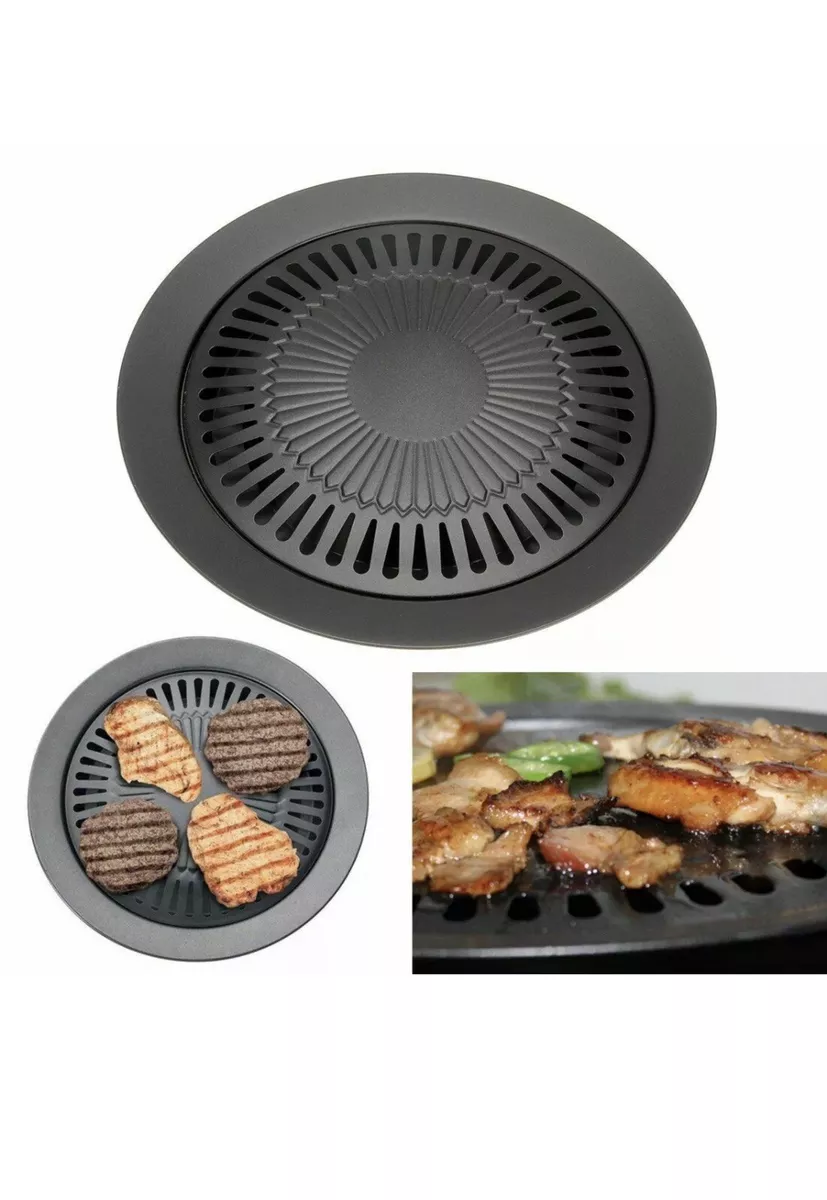 S·KITCHN Sartén para parrilla con mango plegable, sartén antiadherente para  estufas, compatible con inducción KBBQ Grill Pan con boquillas de vertido