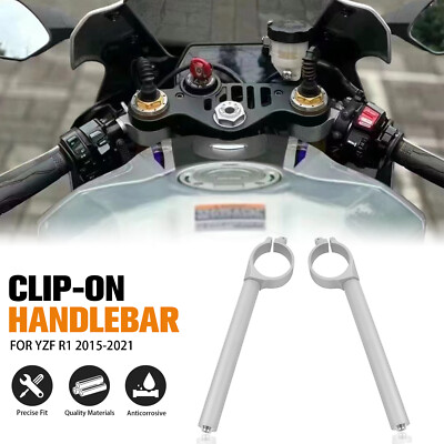Handlebar Handle Bar Clip On Silver Fit For Yamaha YZFR1 YZF R1
