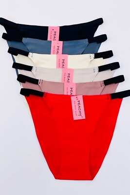 Lot 6pcs Women's Bikini Cheeky Panties High Cut Long Leg Underwear Seamless S-XL