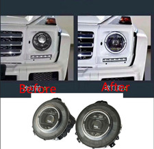 W463 Black Headlight Pair for Mercedes Benz G Class W464 Style Dynamic LED G500