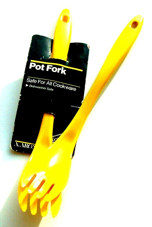 Set Of 2 Aronson Melamine Pot Fork Yellow 11inch | eBay