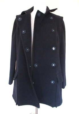 ジャケット・アウター miumiu pea coat wool jacket Vintage Miu Miu Pea Coat Navy Blue Wool Blend 44 Women | eBay