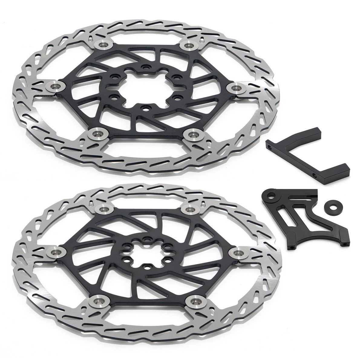 250mm Oversize Front Rear Floating Brake Discs & Adapters Kit for 
