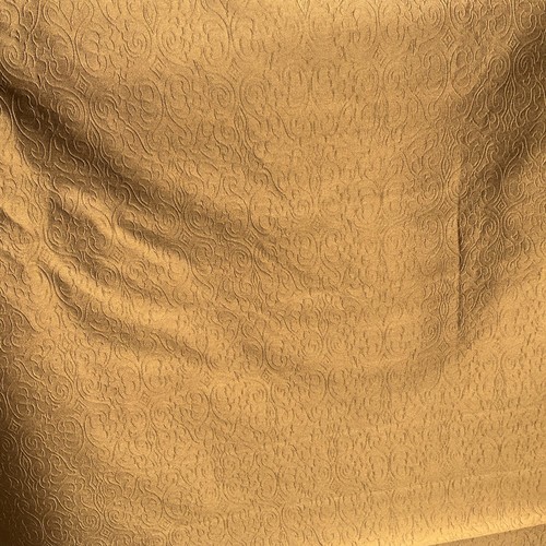 Gold Floral Embossed Curtain Upholstery Crafting Fabric 3.5 yards x 56" - Picture 2 of 8