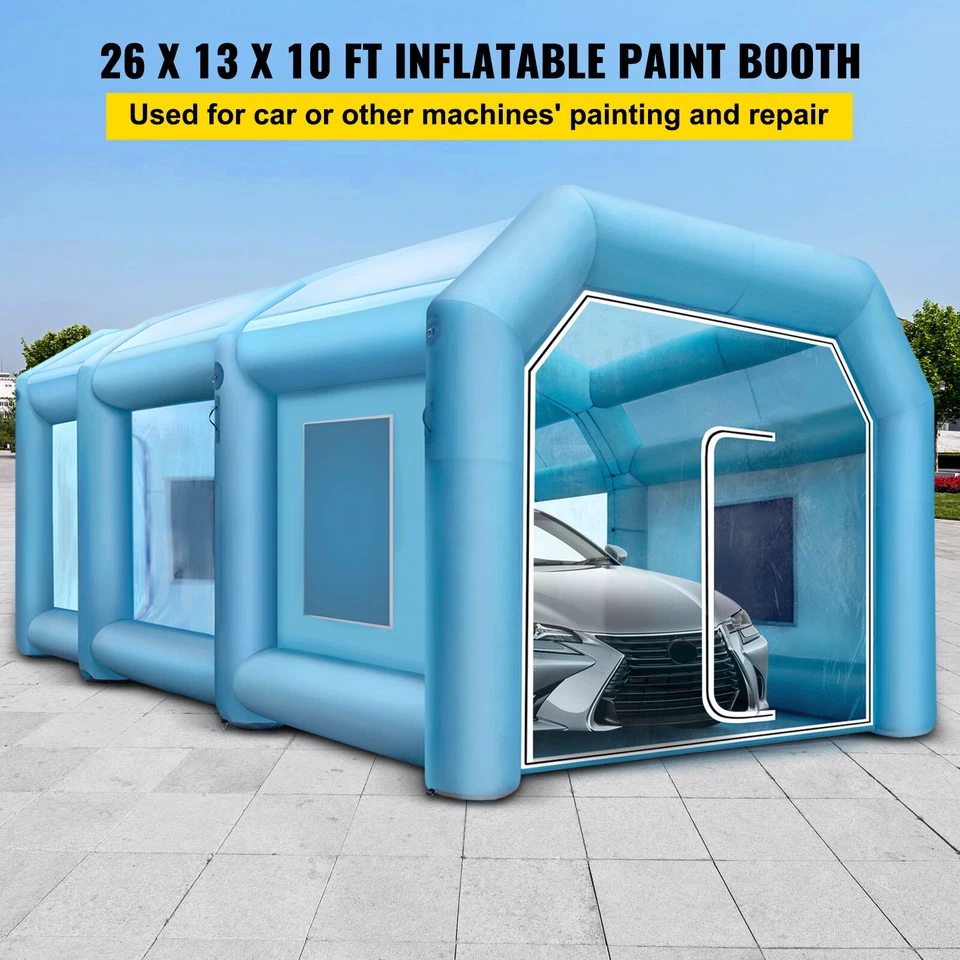 Tienda inflable VEVOR 8X4X3m cabina de pintura coche cabina de spray tienda de campaña - Imagen 2 de 4