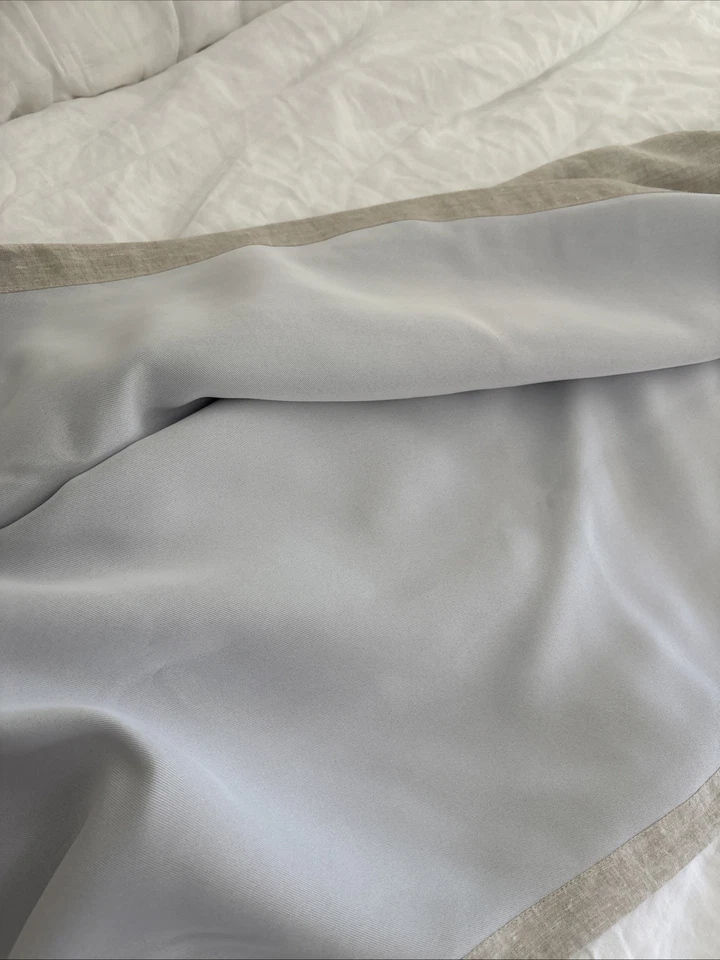 NEW West Elm European Flax Linen 48 x 84 Curtains~light beige ~SET OF 2 NEW - Image 3 of 4