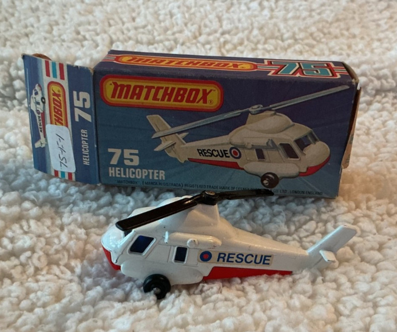 MATCHBOX  S/F NO.  75-C SEASPRITE HELICOPTER with box.