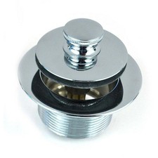 WATCO 38309-CP Push-Pull Drain 1.25" Chrome Plated Metal Strainer