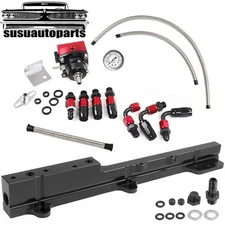 Fuel Pressure Regulator Gauge Rail Kit For Honda Civic B16 B18 B20 B-Series FPR