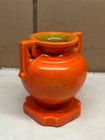 Vintage Stangl pottery URANIUM GLAZE orange drip glaze Art Deco urn vase