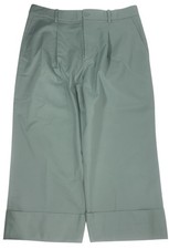 Ralph Lauren Pants Size 18 Green Sage Wide Leg Cropped Folded Hem Casual