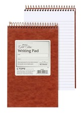 Ampad Gold Fibre Retro Writing Pad, Red Cover, White Paper, 5 x 8, Medium Rul...
