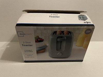 Mainstays 2-Slice Toaster, 6 Settings & Cancel Feature Green