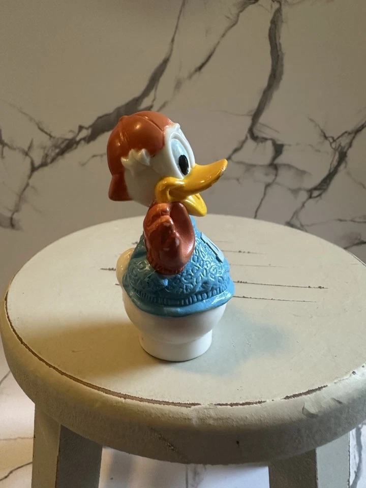 Disney Donald Duck Day At The Ball Park Baseball Player Figure Vintage Arco Toy Foto 3 de 4
