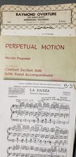 Concert Band Sheet Music La Danza Rossini Pepetual Motion Paganini Clarinet
