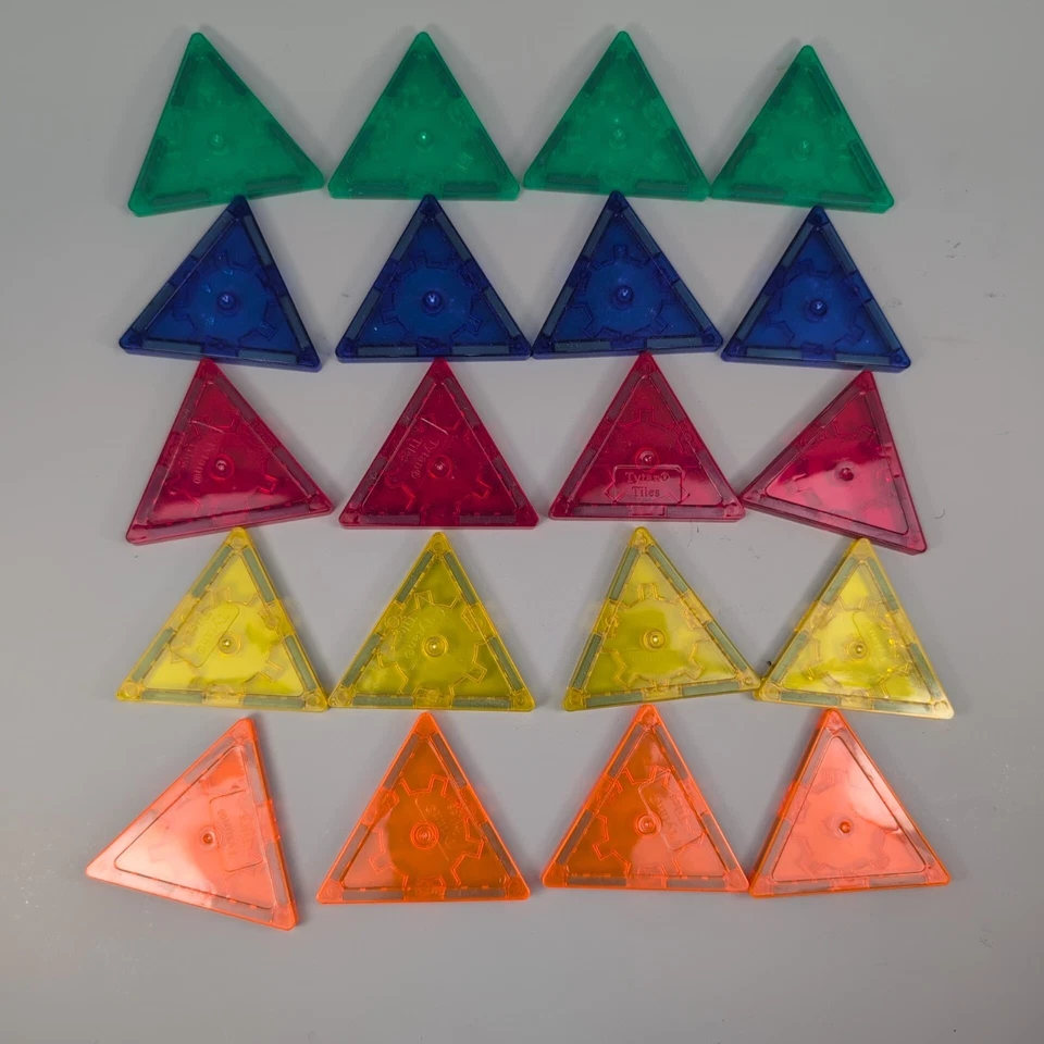 TYTAN Magnetic Learning Tiles Building Set - 60 Assorted Pieces w/ Car Base STEM - Image 3 of 4