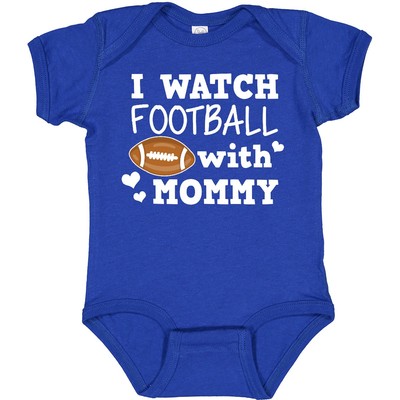 Inktastic I Watch Football With My Mommy Baby Bodysuit Sports Mom Boy Sport Cute