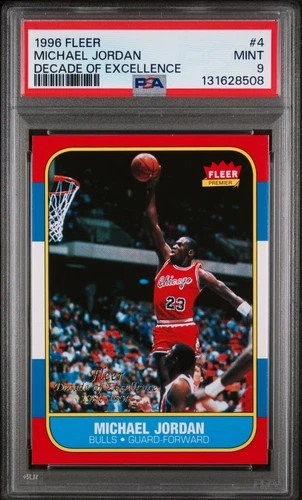 1996 FLEER DECADE OF EXCELLENCE #4 MICHAEL JORDAN PSA 9